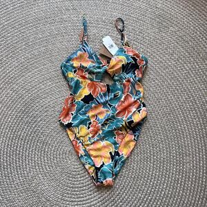 Volcom Take it Easy One Piece Swimsuit Sz Medium